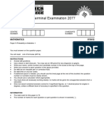 First Terminal Exam 2077 Math Probability Stats