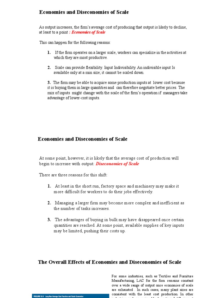 Economies and Diseconomies of Scale Explained | PDF | Economies Of ...