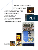 Proposed 2011 Xu Magna Carta of Students' Rights and Responsibilities For Undergraduate Students of Xavier University Ateneo de Cagayn