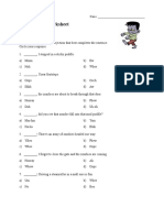 Interjections Worksheet: With Zombies..