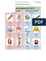 1/ Prononciation de C Et G: Voyelles Dures A, O, U Voyelles Douces E, I, y