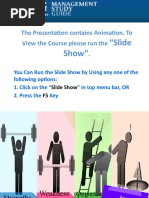 "Slide Show": The Presentation Contains Animation. To View The Course Please Run The