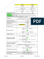 Risk and Return Formulae PDF