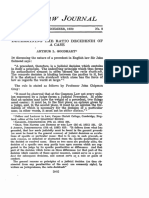 Determining The Ratio Decidendi of A Case (Goodhart) (40 YALE L. J. 161) PDF