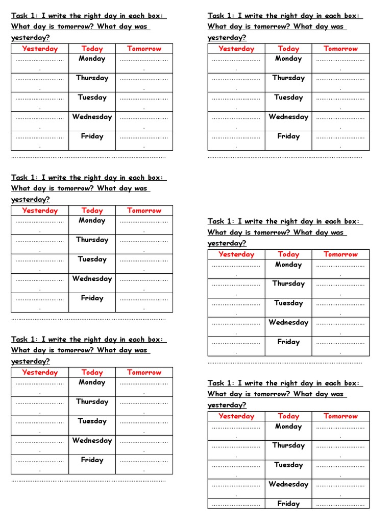 Days and Months Worksheet | PDF | Sports