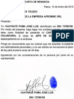 Carta de Renuncia