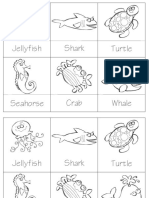 Underwater Creatures: Jellyfish, Shark, Turtle, Seahorse, Crab, Whale