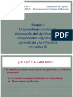 Aprendizaje escolar y significado