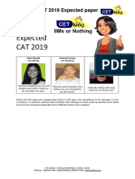 Expected CAT 2019 Question Paper With Solution by Cetking PDF