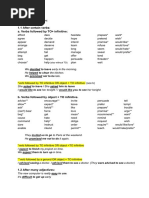 Infinitive: 1.1 After Certain Verbs: A. Verbs Followed by TO+ Infinitive