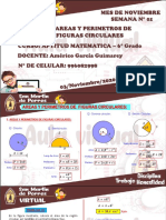 AREAS Y PERIMETROS DE FIGURAS CIRCULARES 6to Primaria PDF