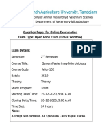 Question Paper For Online Examination Exam Type: Open Book Exam (Timed Window)