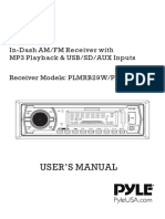 User'S Manual: In-Dash AM/FM Receiver With MP3 Playback & USB/SD/AUX Inputs