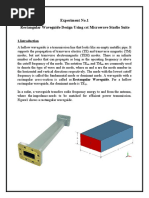 Experiment No.1 Rectangular Waveguide Design Using CST Microwave Studio Suite