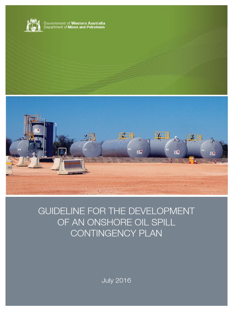 Guideline For The Development of An Onshore Oil Spill Contingency Plan