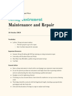 String Instrument: Maintenance and Repair