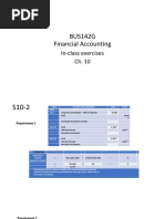 BUS 142 - Exercises CH 10