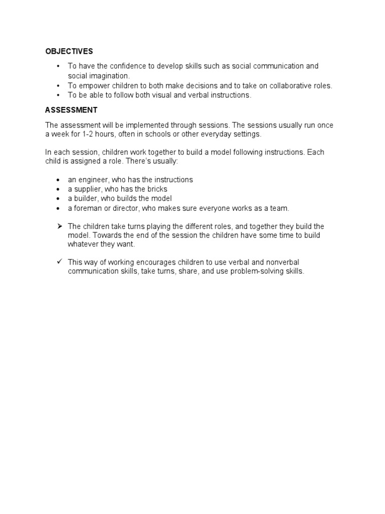 Objectives & Assessment | PDF