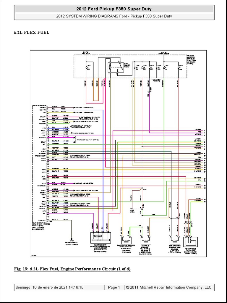 Diagrama de Motor F-350 2012 V8  Gasolina | PDF