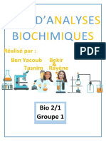 Analyses Physicochimiques