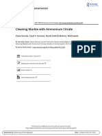 Cleaning Marble With Ammonium Citrate: Studies in Conservation