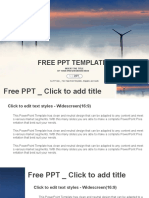 Windrad With Cloudscape PowerPoint Templates Widescreen