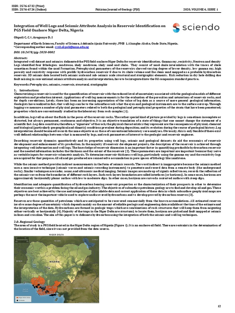 Integration Of Well Logs And Seismic Attribute Analysis In Reservoir