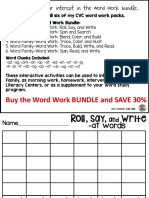 Save 30% on 6 CVC Word Work Packs