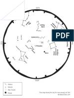 Starry Trails Sky Map January 2021