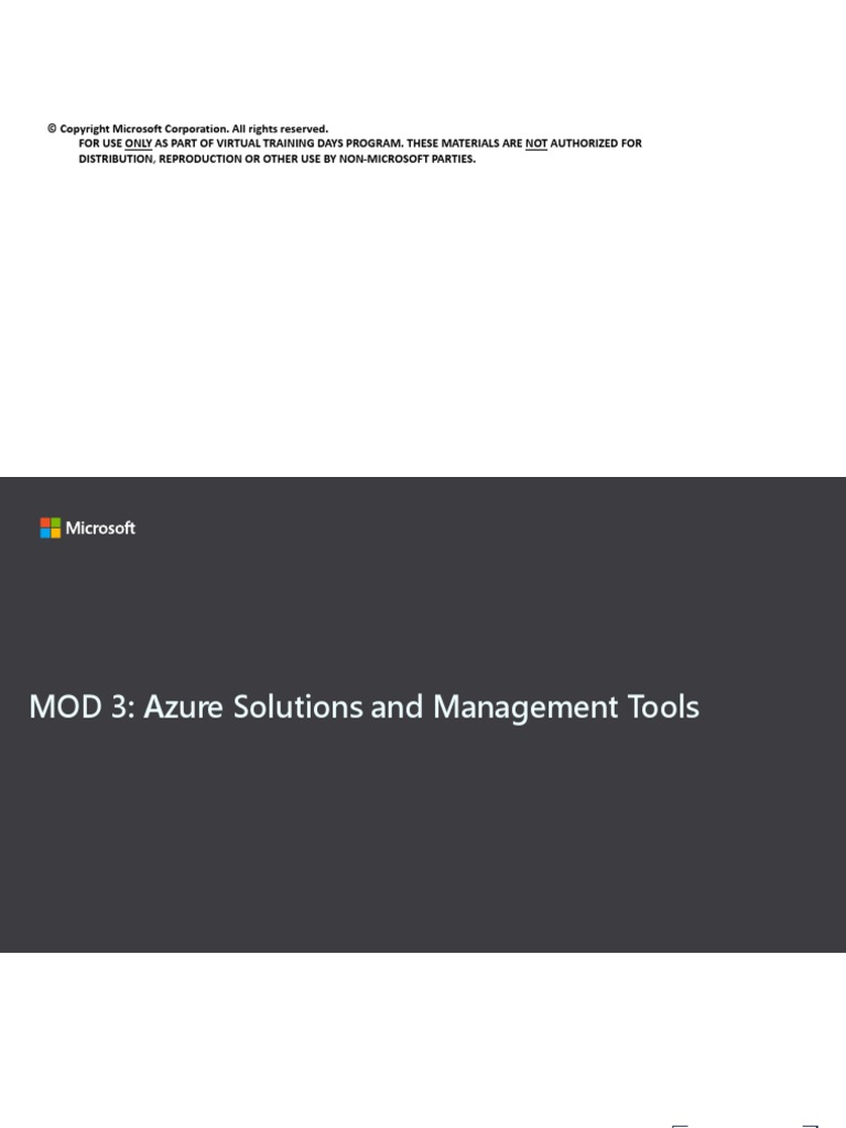 03 Microsoftazurefundamentalssolutions 11606403870213 | PDF | Microsoft ...