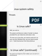 Linux System Safety: Threats