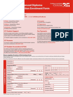 CIT Diploma, Advanced Diploma and Higher Education Enrolment Form