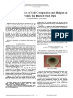 Study of The Effect of Soil Compaction and Height On Pipe Ovality For Burried Steel Pipe