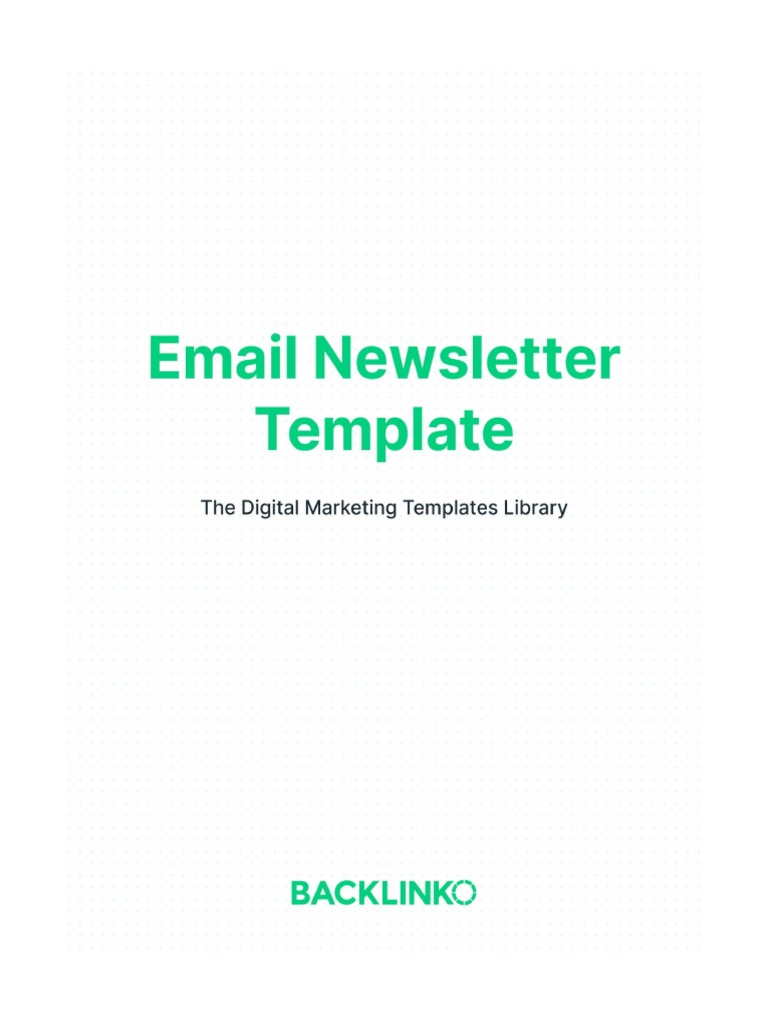 Email Newsletter Template | PDF | World Wide Web | Internet & Web