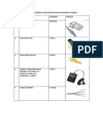 LISTA DE MATERIALES PARA INSTALACION DE MODBUS COPABOL