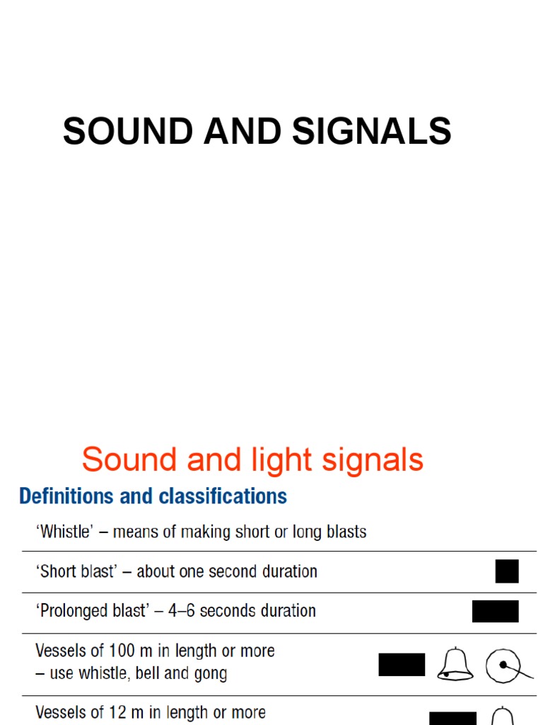 Ship Sound and Light Signal Guidelines | PDF | Water Transport | Ships
