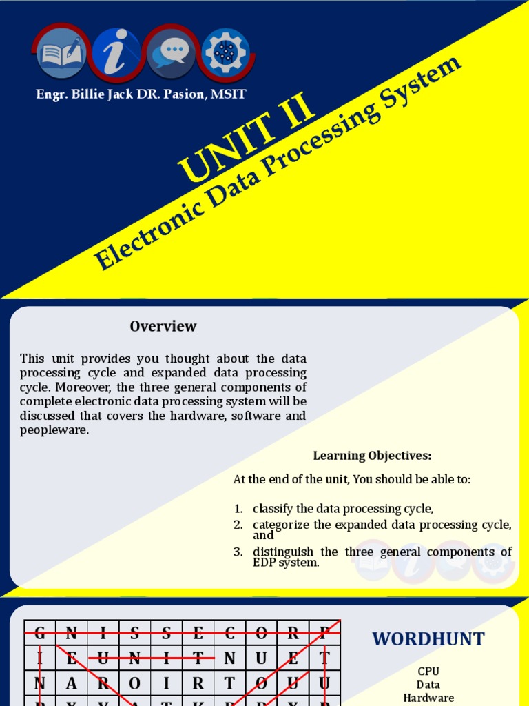 Data Processing Cycle Overview | PDF | Input/Output | Computer Hardware