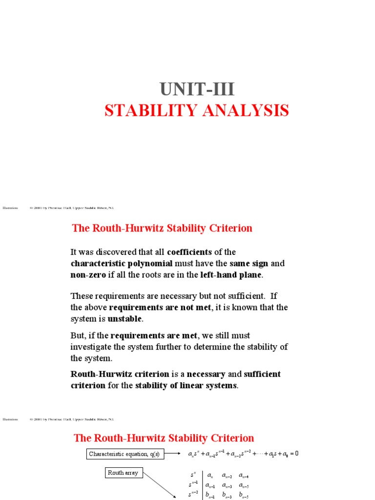 Stability Analysis: Unit-Iii | PDF | Analysis | Numerical Analysis