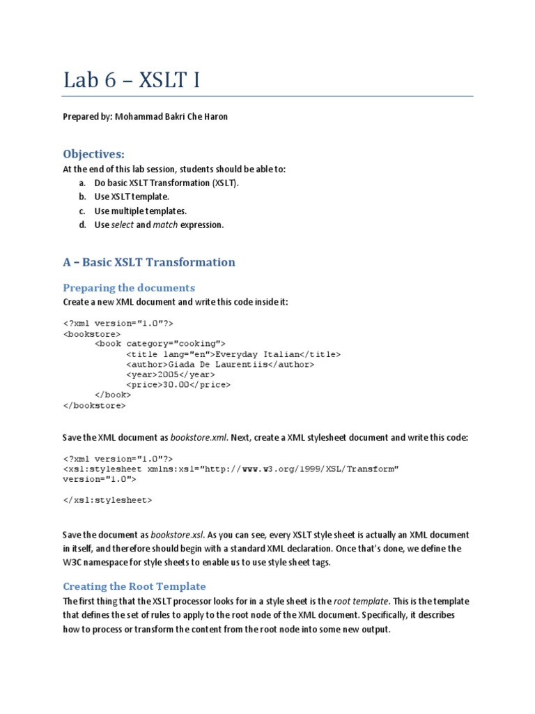 XSLT Basics: Transforming XML to HTML | PDF | Xslt | Computer Science