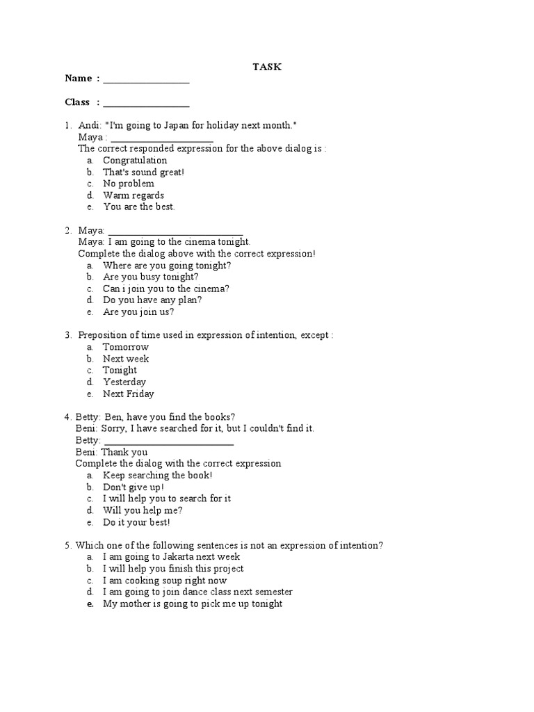 English Dialog Completion Exercises | PDF | Language Arts & Discipline ...