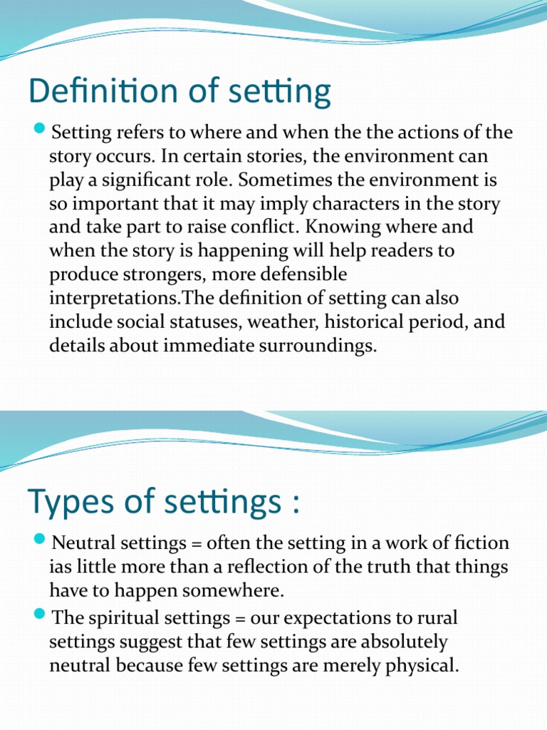 Definition of Setting | PDF | Definition | Function (Mathematics)