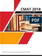 CMAT 2018: Question Paper - Slot 1