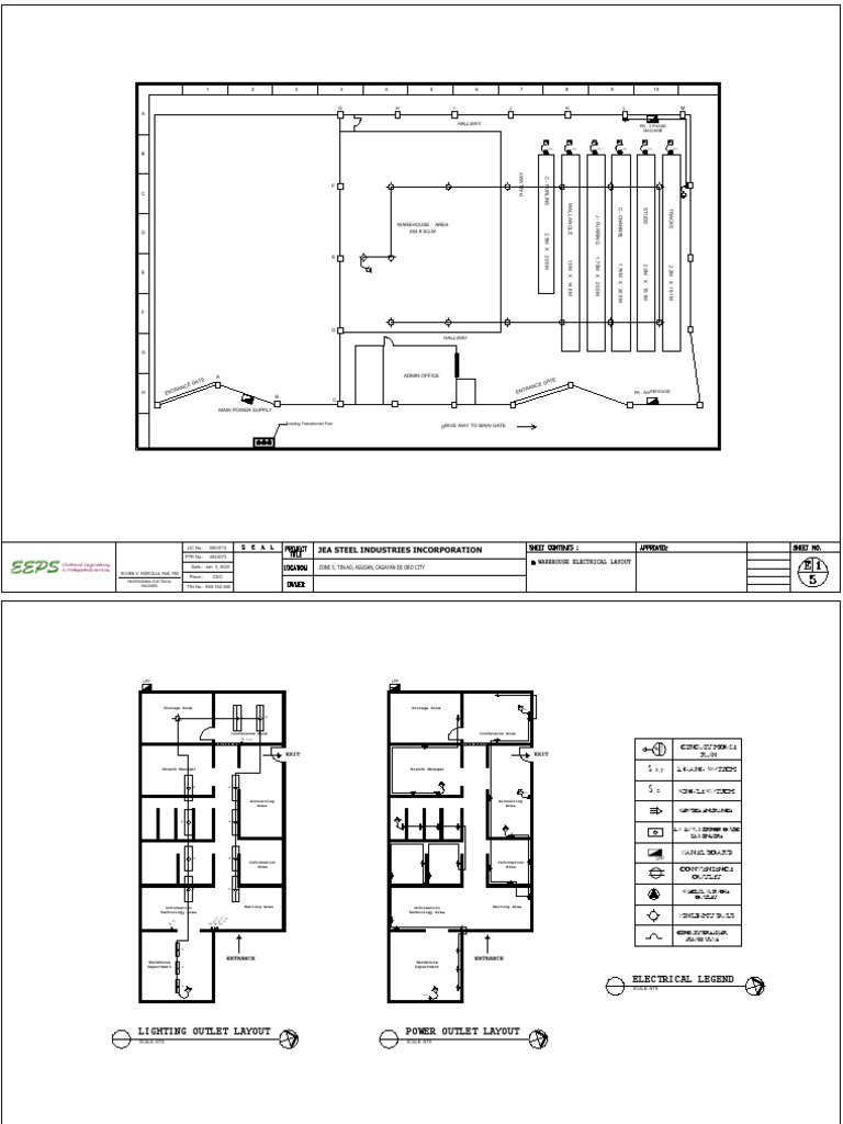 Snapshot of Convert Old Warehouse To Apartments Electrical Plan