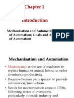 Mechanisation and Automation Evolution of Automation Goals and Applications of Automation