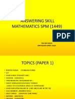 Answering Skill Maths SPM