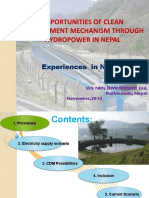 Opportunities of Clean Development Mechanism through Hydropower in Nepal