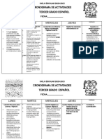 Tercer Grado Cronograma PDF