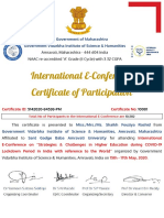 International E-Conference Certificate of Participation