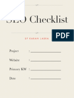 SEO Checklist: Project Website Primary KW Date