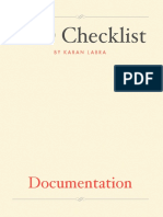 SEO Checklist: Documentation